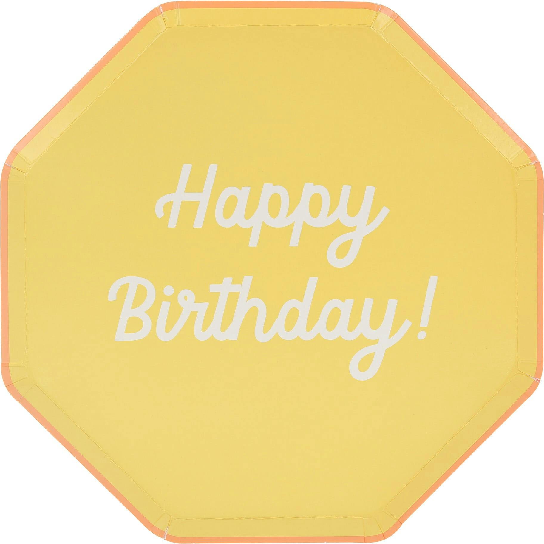 Mixed Happy Birthday Side Plates