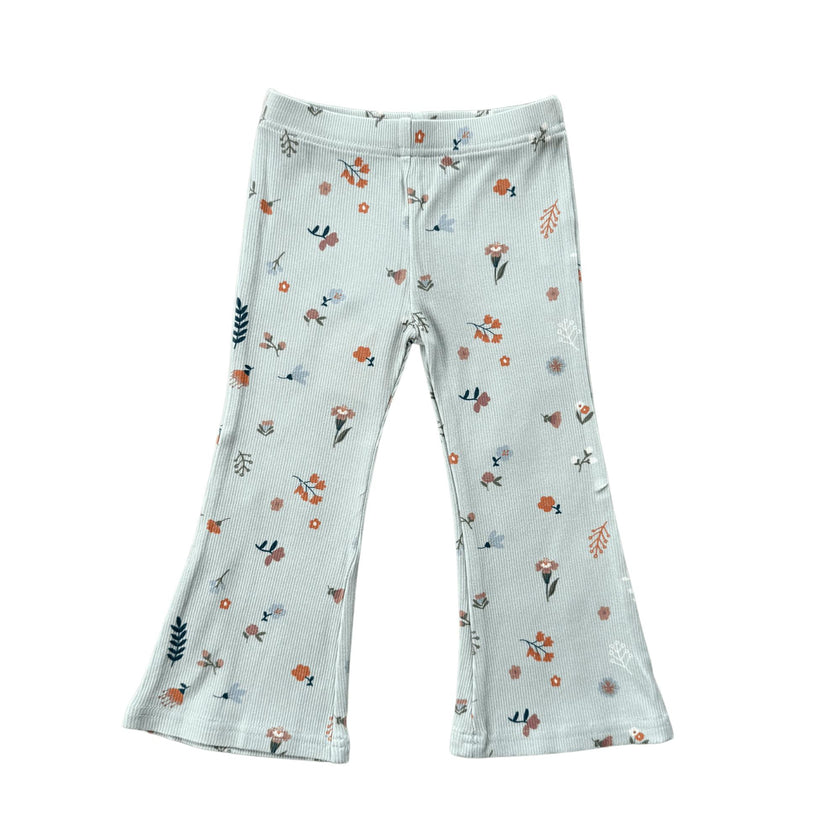 Girls Flare Pants in Botanical