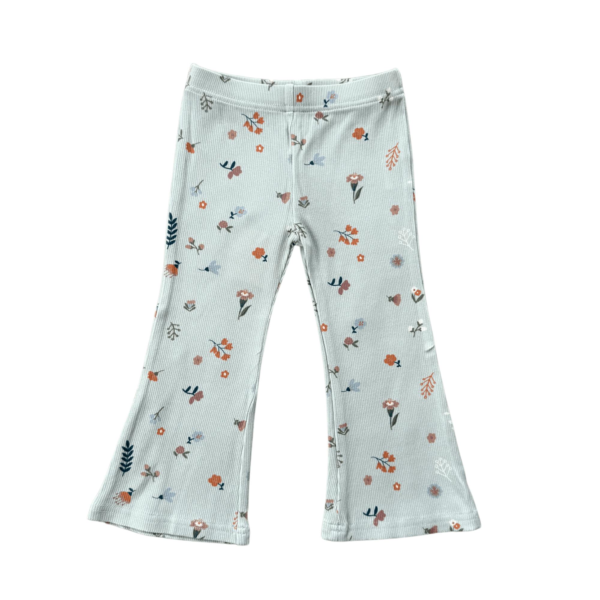 Girls Flare Pants in Botanical