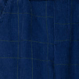 Navy Grid Corduroy