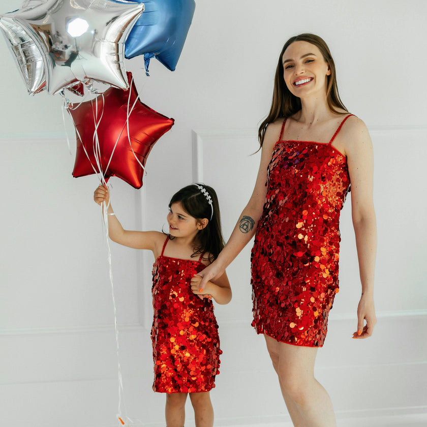 Paillette Ruby Party Dress