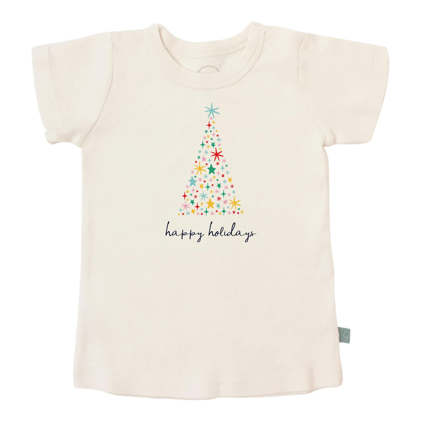 graphic tee | happy holidays tree