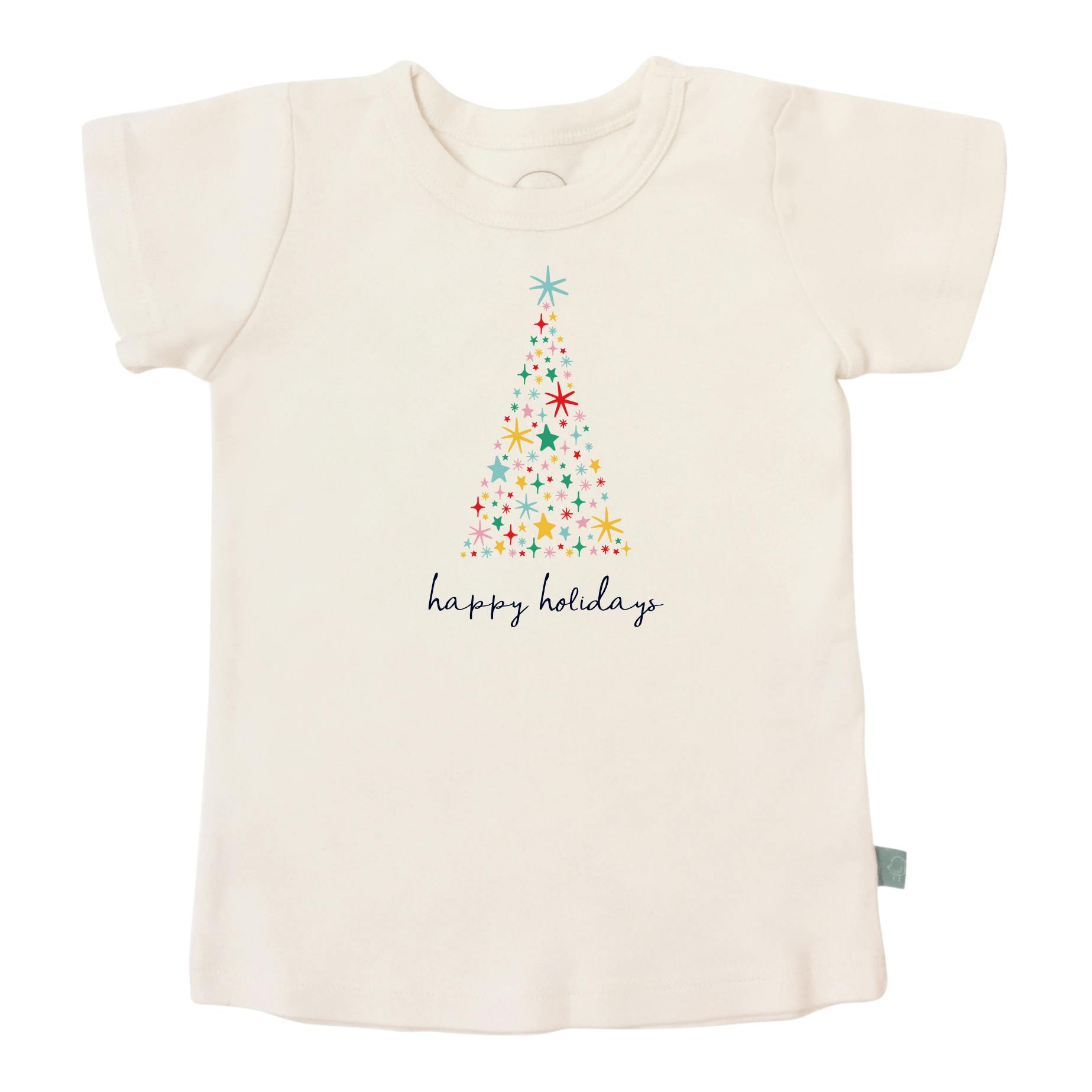graphic tee | happy holidays tree