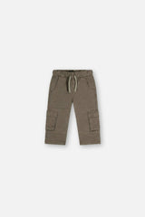Baby Twill Pants with Cargo Pockets Grey