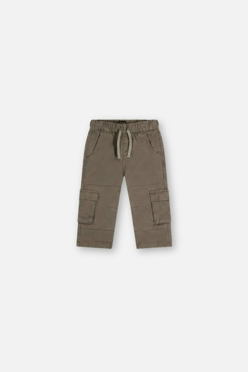 Baby Twill Pants with Cargo Pockets Grey
