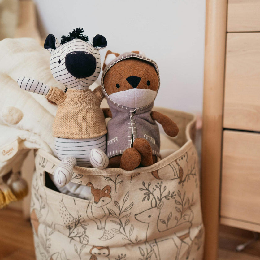 Ezra Woodland Canvas Storage Bin