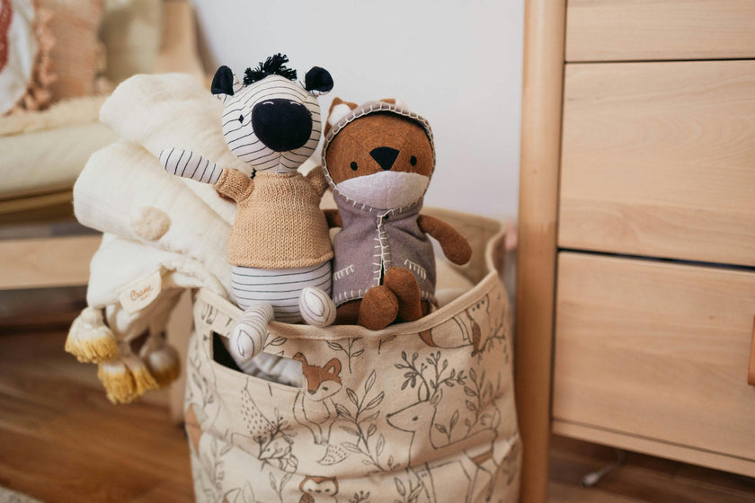 Ezra Woodland Canvas Storage Bin