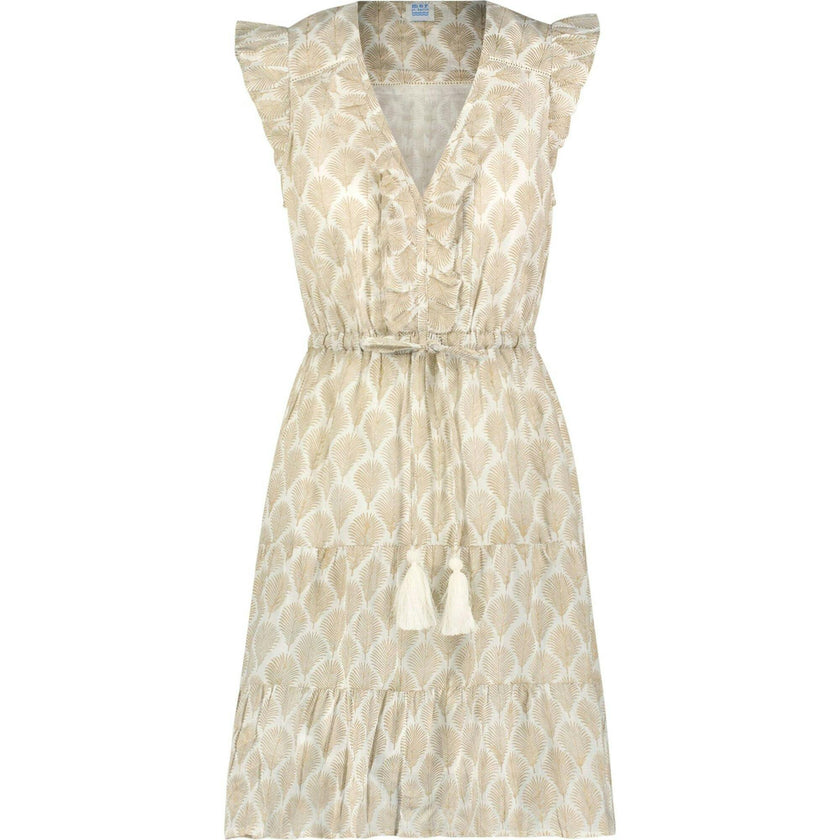 Giselle Women's Mini Dress Gold Feather, Gold