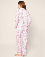 Women's Pima Pajama Set in Pink Timeless Toile