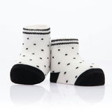 White 3pc Bow Tie Print Socks Set