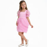 Blush Petal Princess Ruffle Pink Birthday Dress for Girls