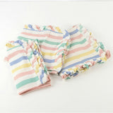 Multicolored Stripe Ruffle Napkins