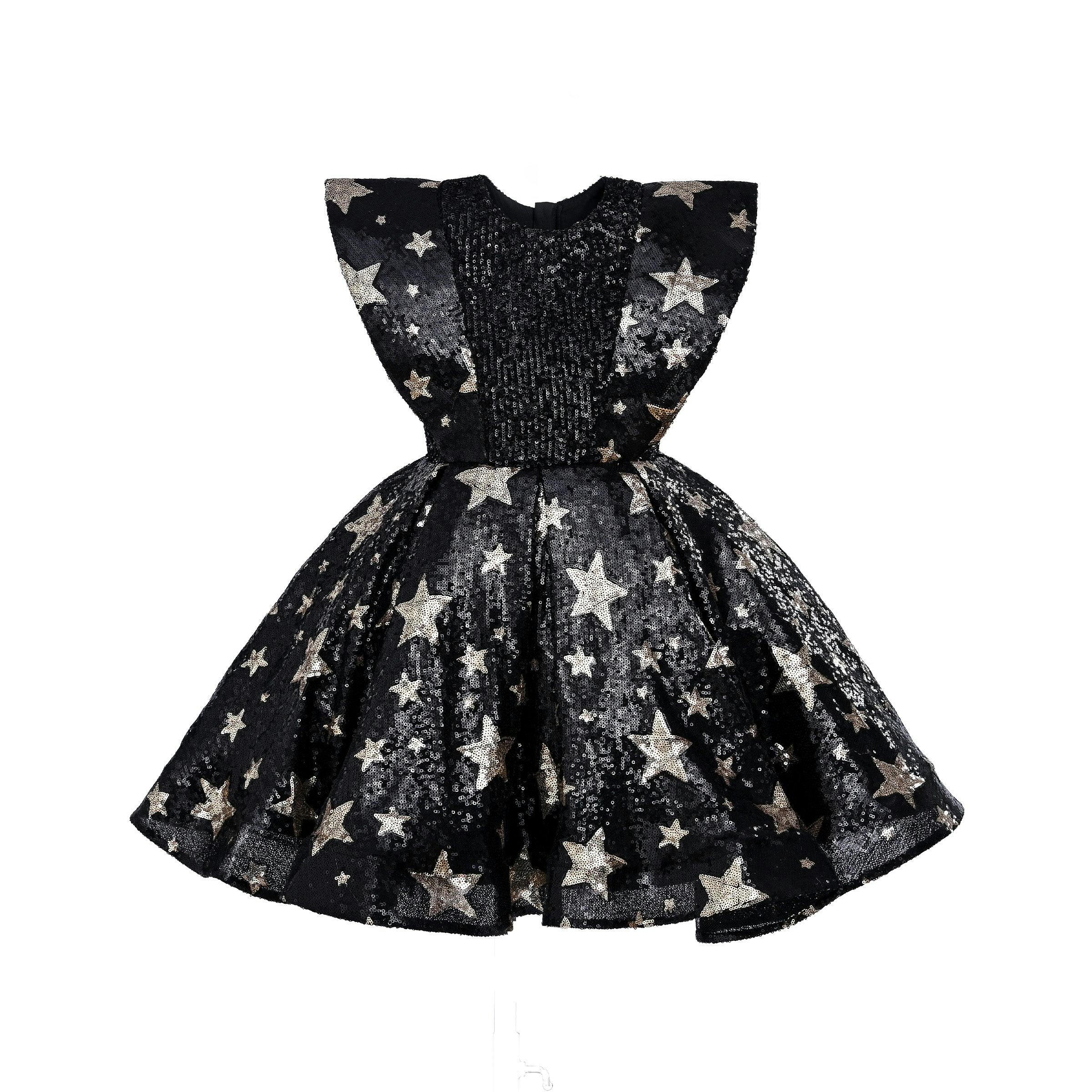 Black Starlit Rivior Dress