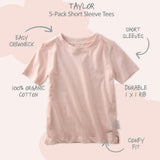 TAYLOR 5-Pack Toddler Short Sleeve T-Shirts