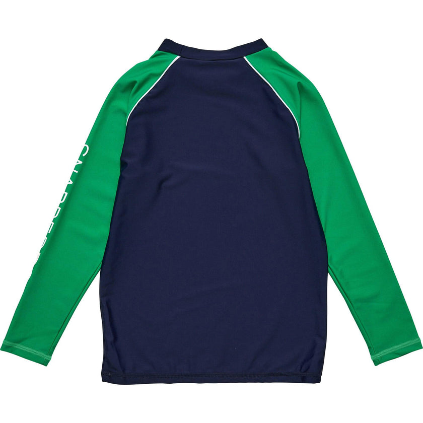 Navy Wave LS Rash Top