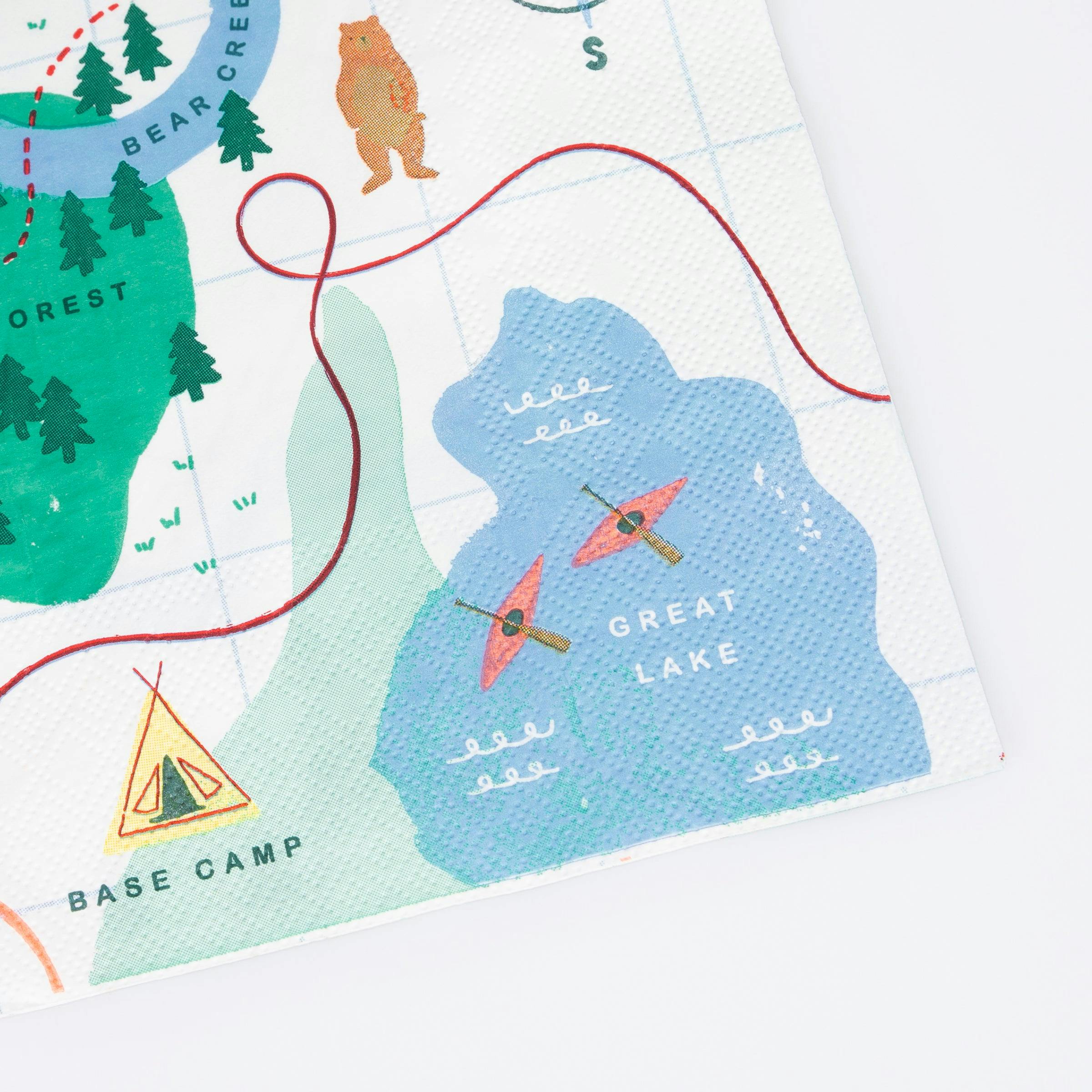 Outdoor Adventures Map Large Napkins
