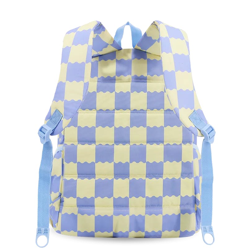 Oz Daypack Backpack with Doodle Large Pencil Case in Wiggle Blue