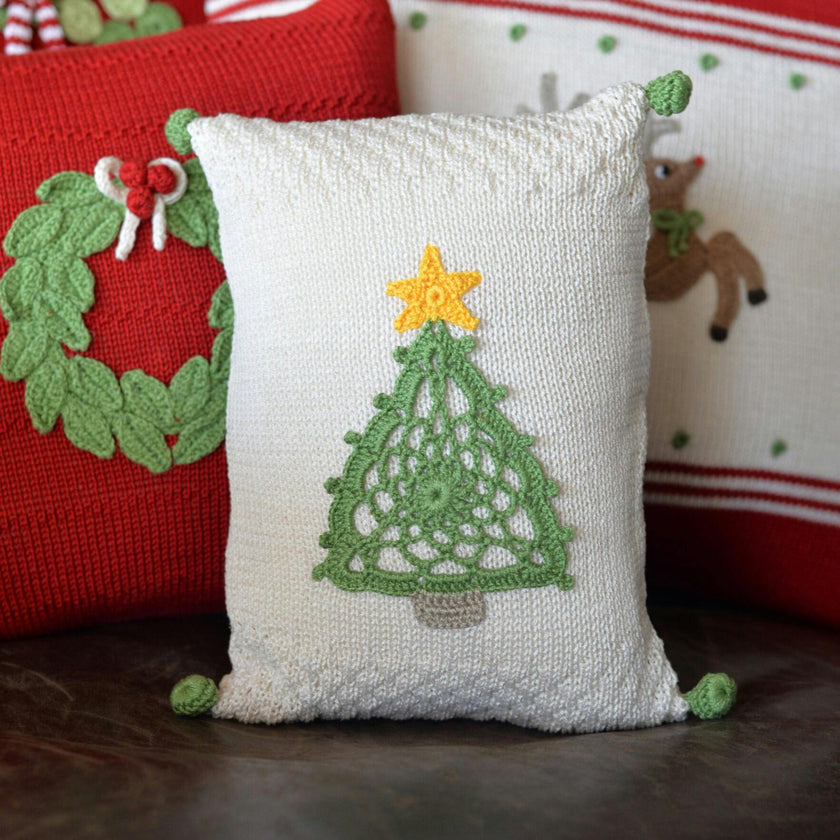 Crochet Tree Mini Pillow