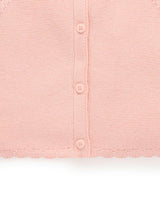 Scalloped Cardigan Guava Melange