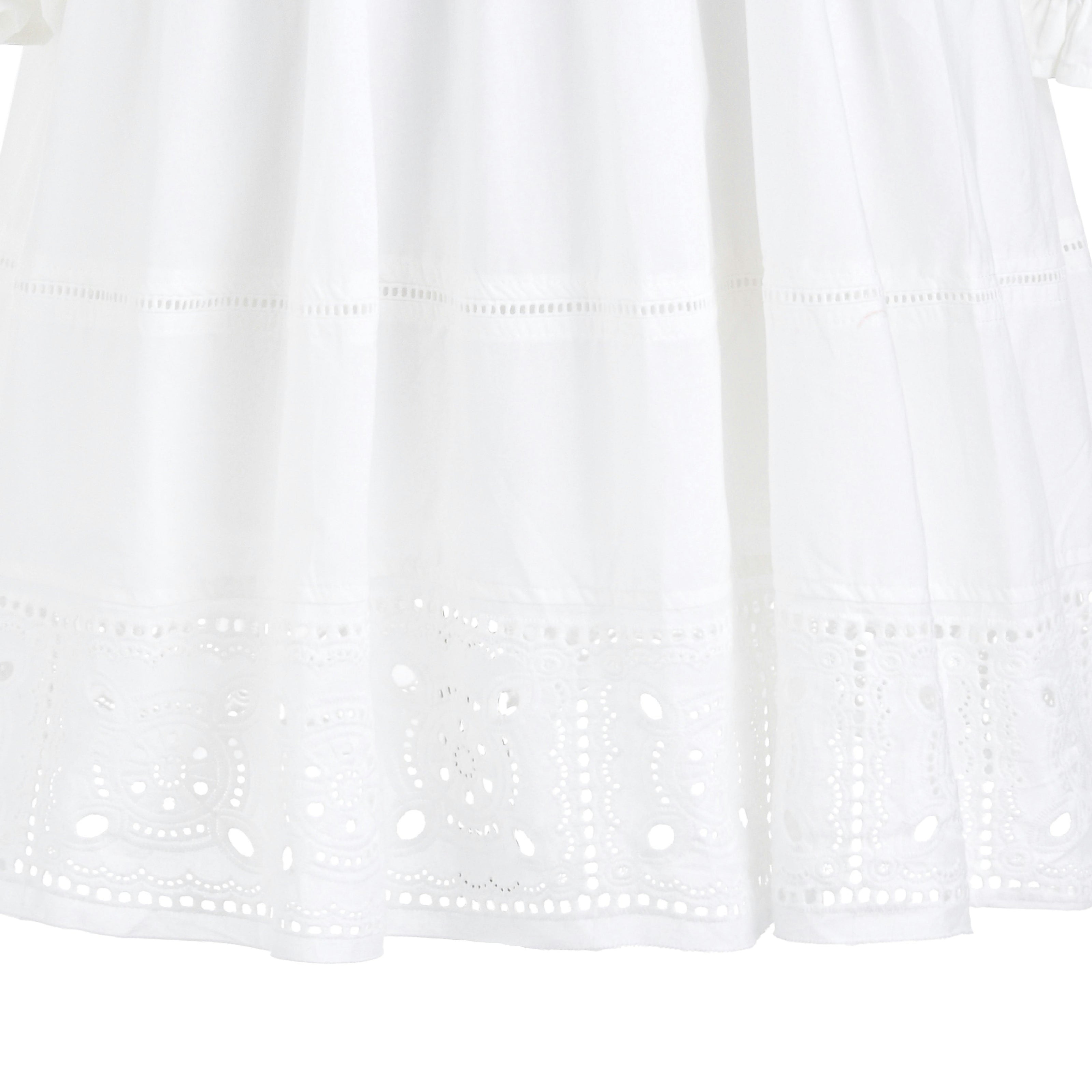 White Eyelet Embroidered Dress