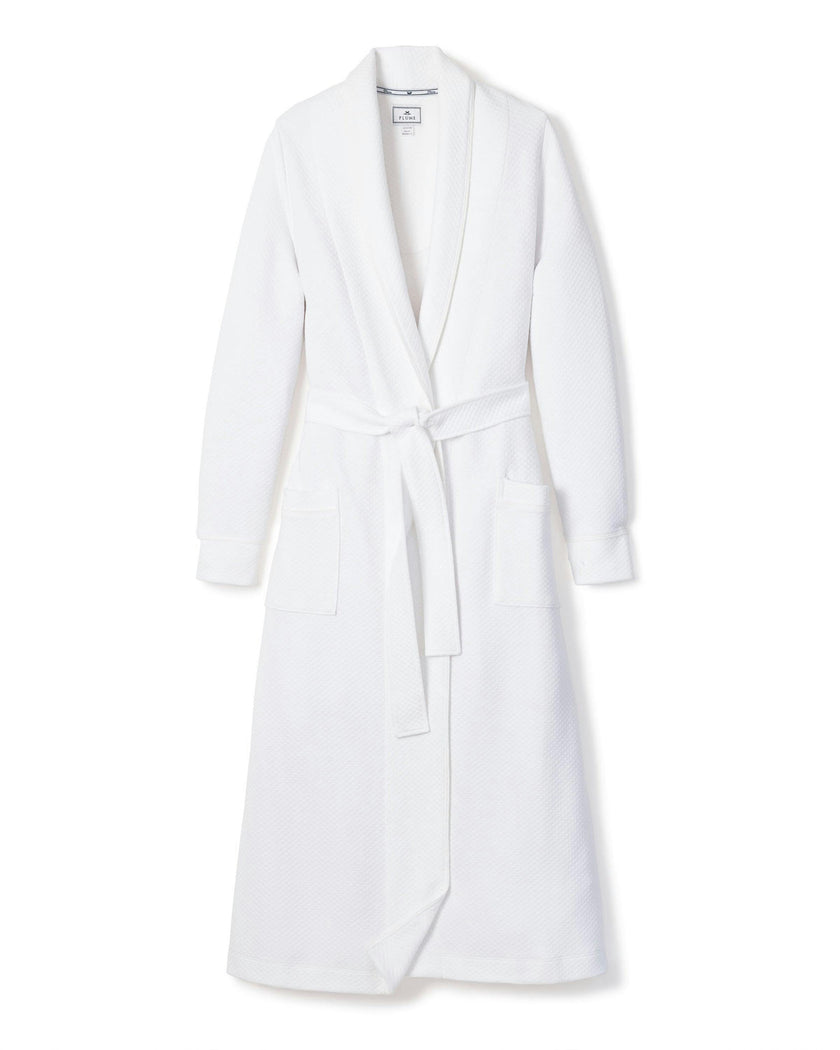 Women's Pima Jacquard Ophelia Robe in White