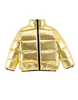 Fallon Metallic Puffer Jacket, Gold
