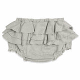 Grey Pinstripe Ruffle Bloomer