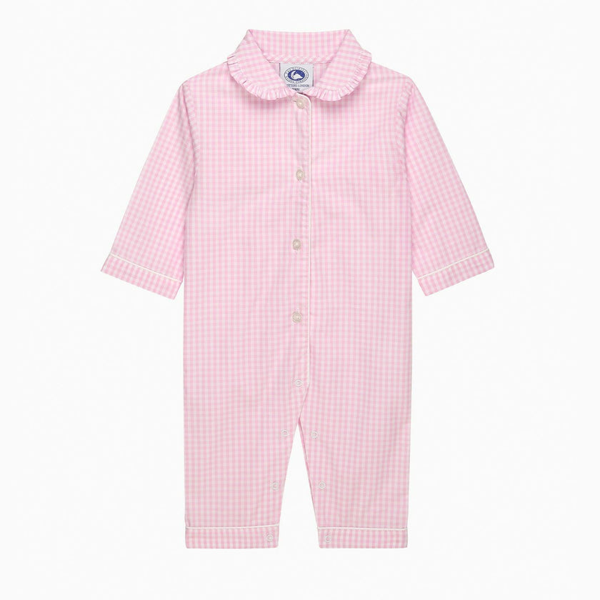 Gingham Frill Collar All-In-One