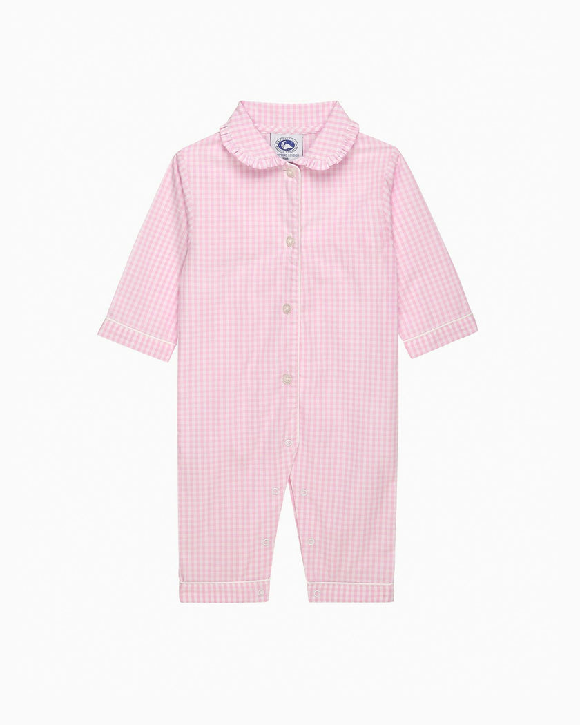 Gingham Frill Collar All-In-One