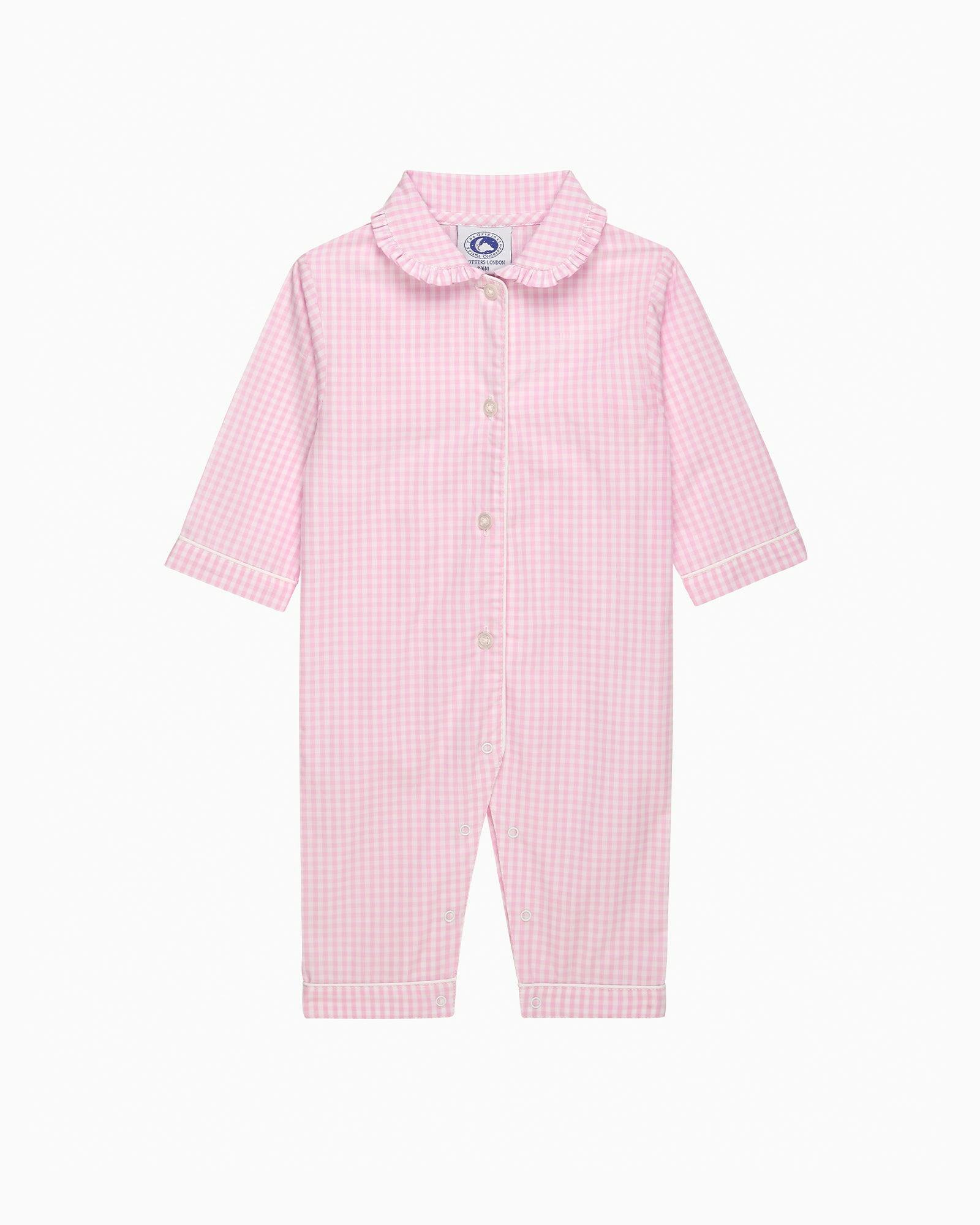 Gingham Frill Collar All-In-One