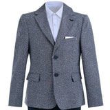 Blue Jack Textured Blazer Suit Set