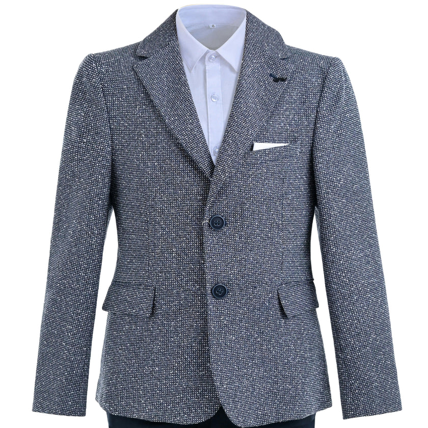 Blue Jack Textured Blazer Suit Set