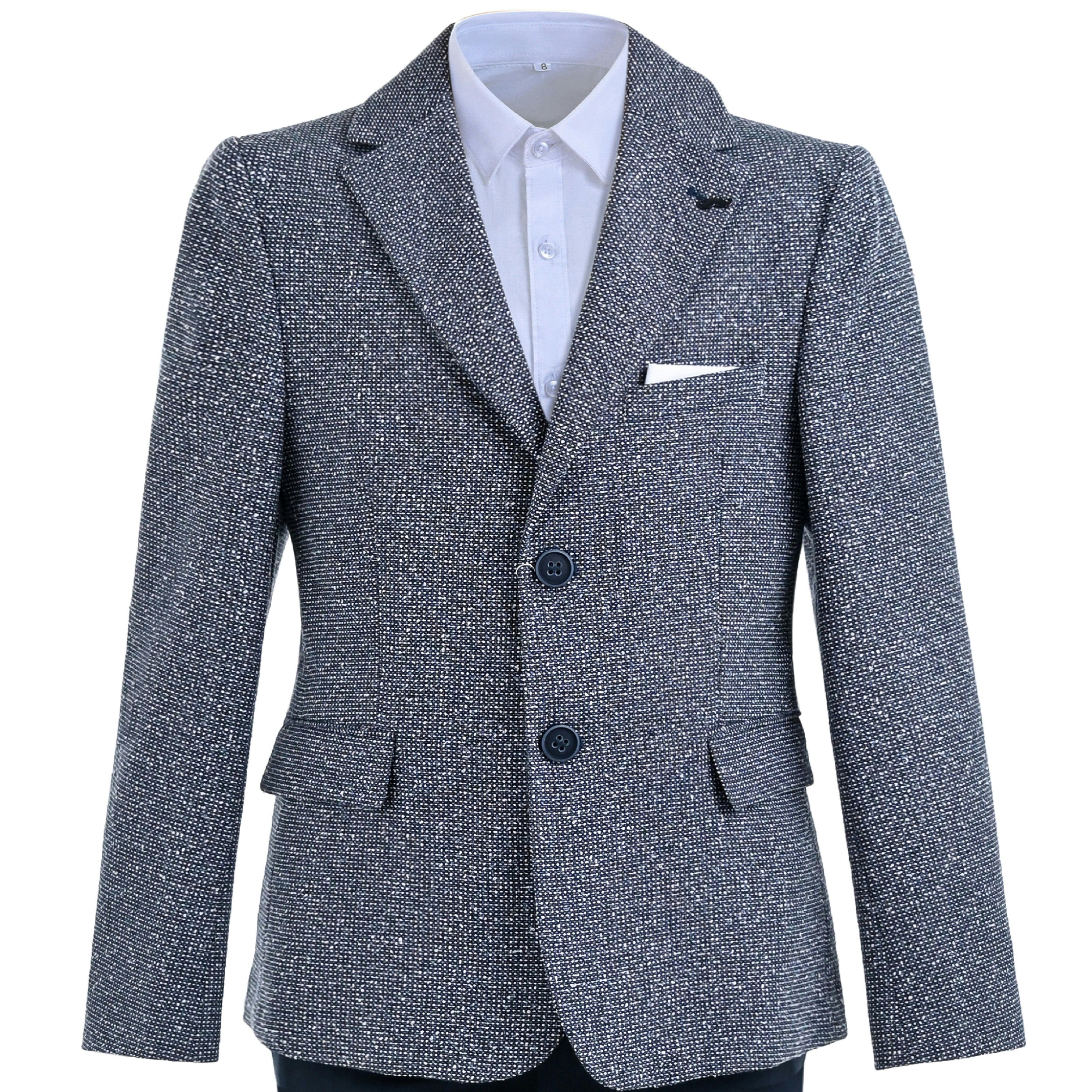Blue Jack Textured Blazer Suit Set