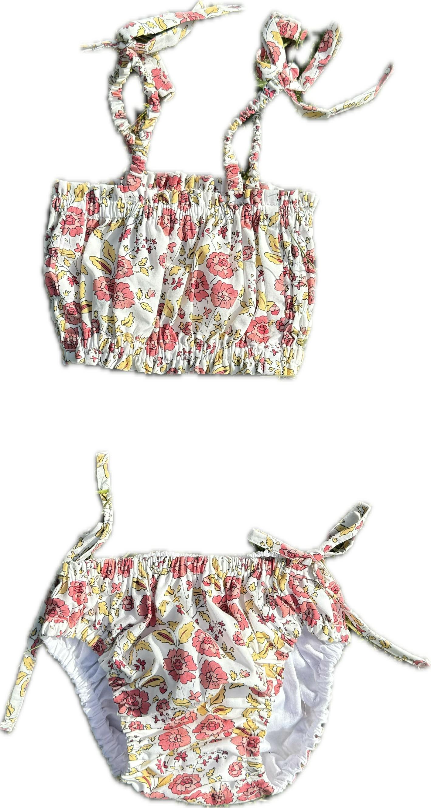 Arena Girls' Bikini – Red Floral Print