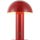 Boletus 10.75" Contemporary Bohemian Rechargeable/Cordless Iron Integrated LED Mushroom Table Lamp