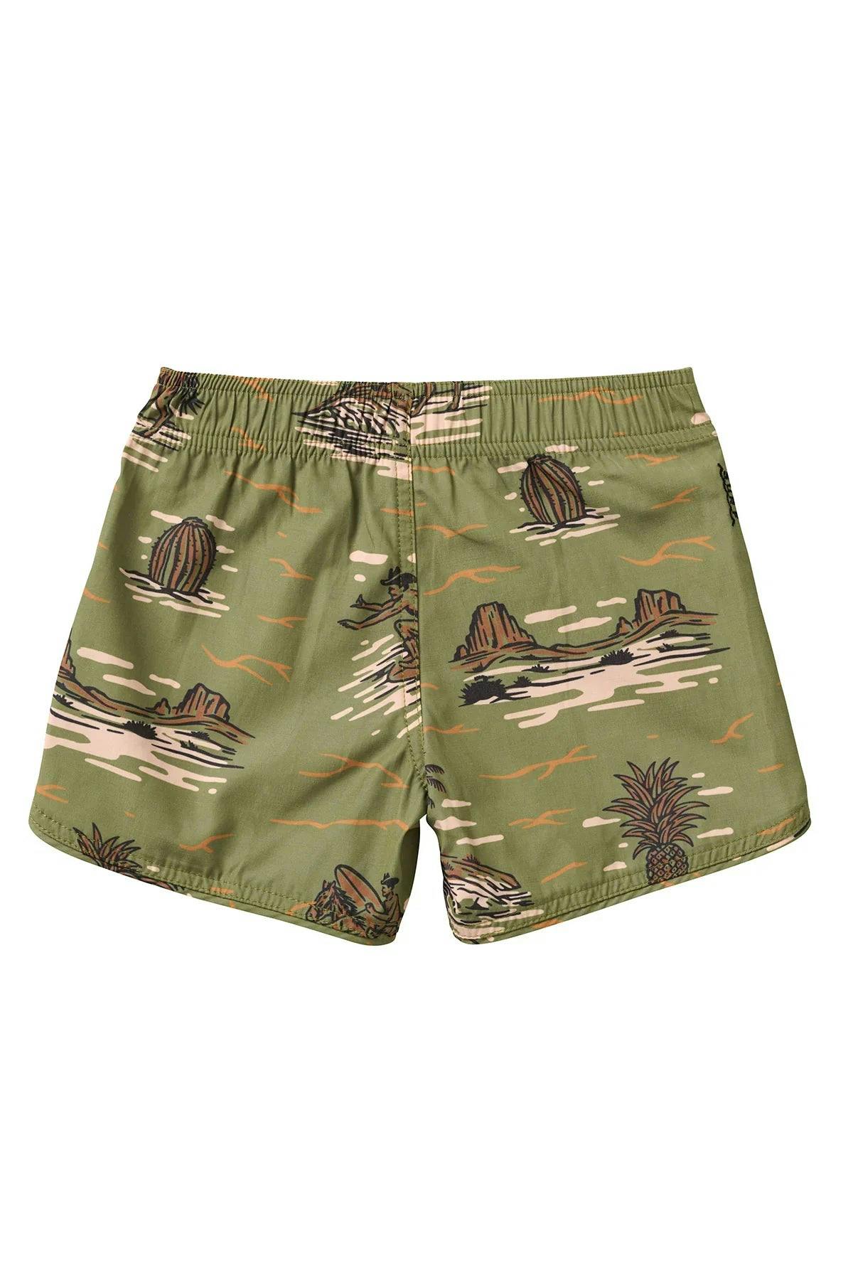 Seaesta Surf Boys Boardshorts – Scallop Retro Flare in Surfing Cowboy Cactus