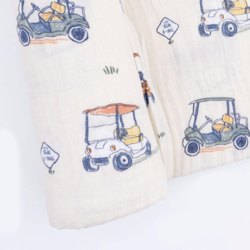 Zooming Golf Carts - Swaddle Blanket