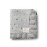 Scalloped Pointelle Blanket - Nimbus Cloud