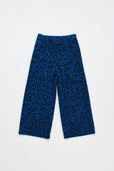 ANIMAL PRINT PANTS BLUE