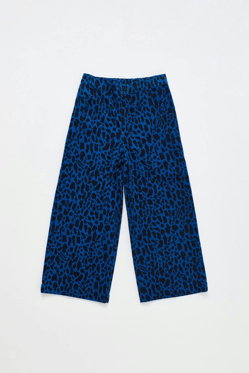 ANIMAL PRINT PANTS BLUE