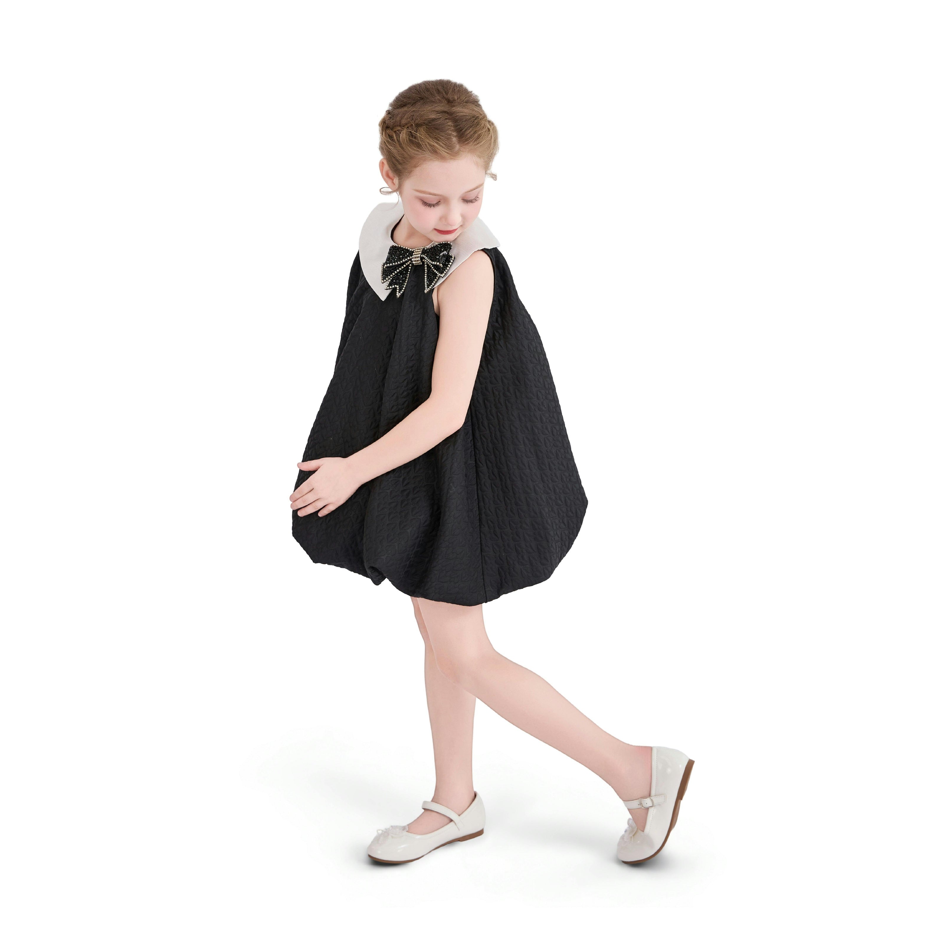 Black Stonelea Bow-Embellishment Dress