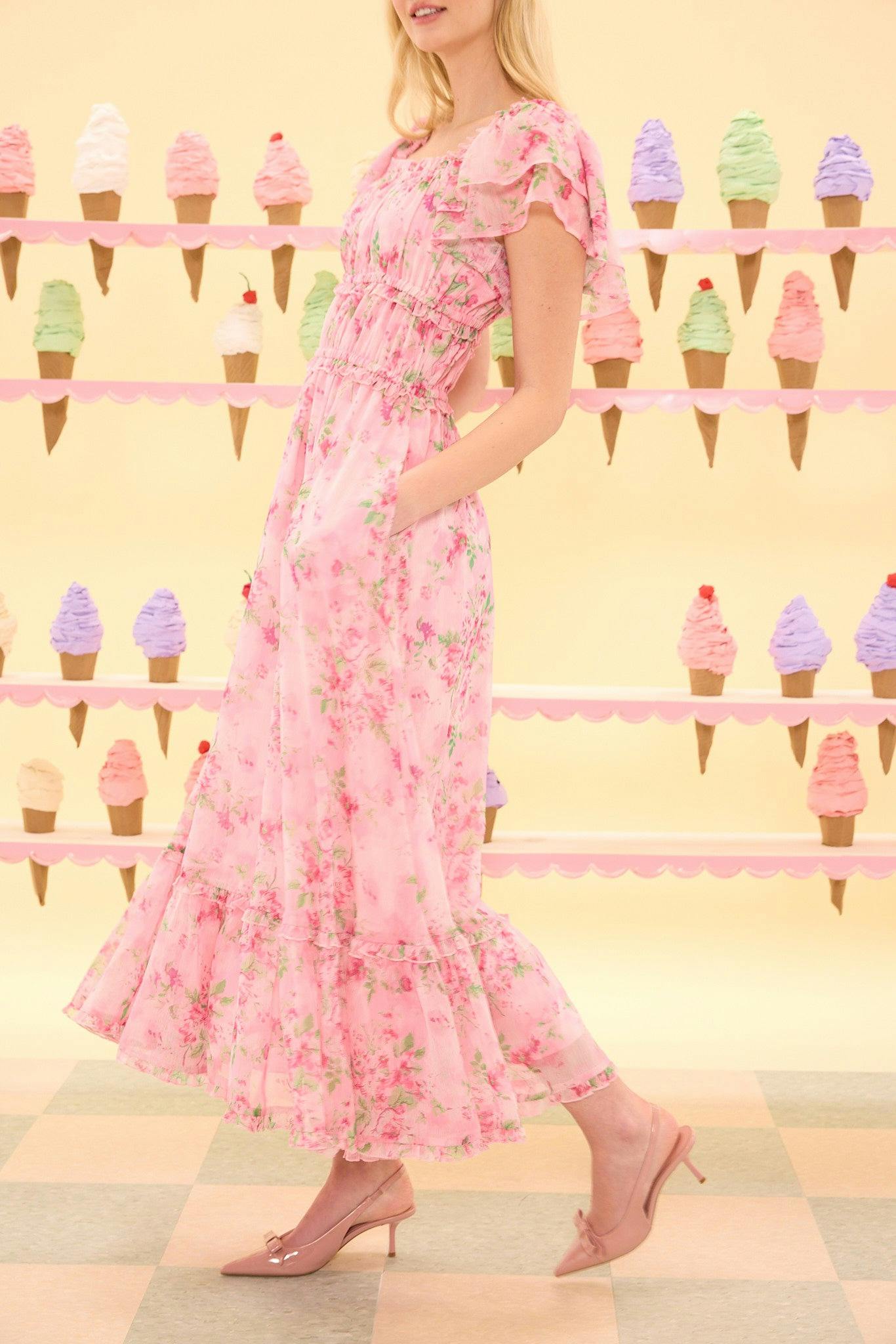 Juliana Dress in Rose Trance