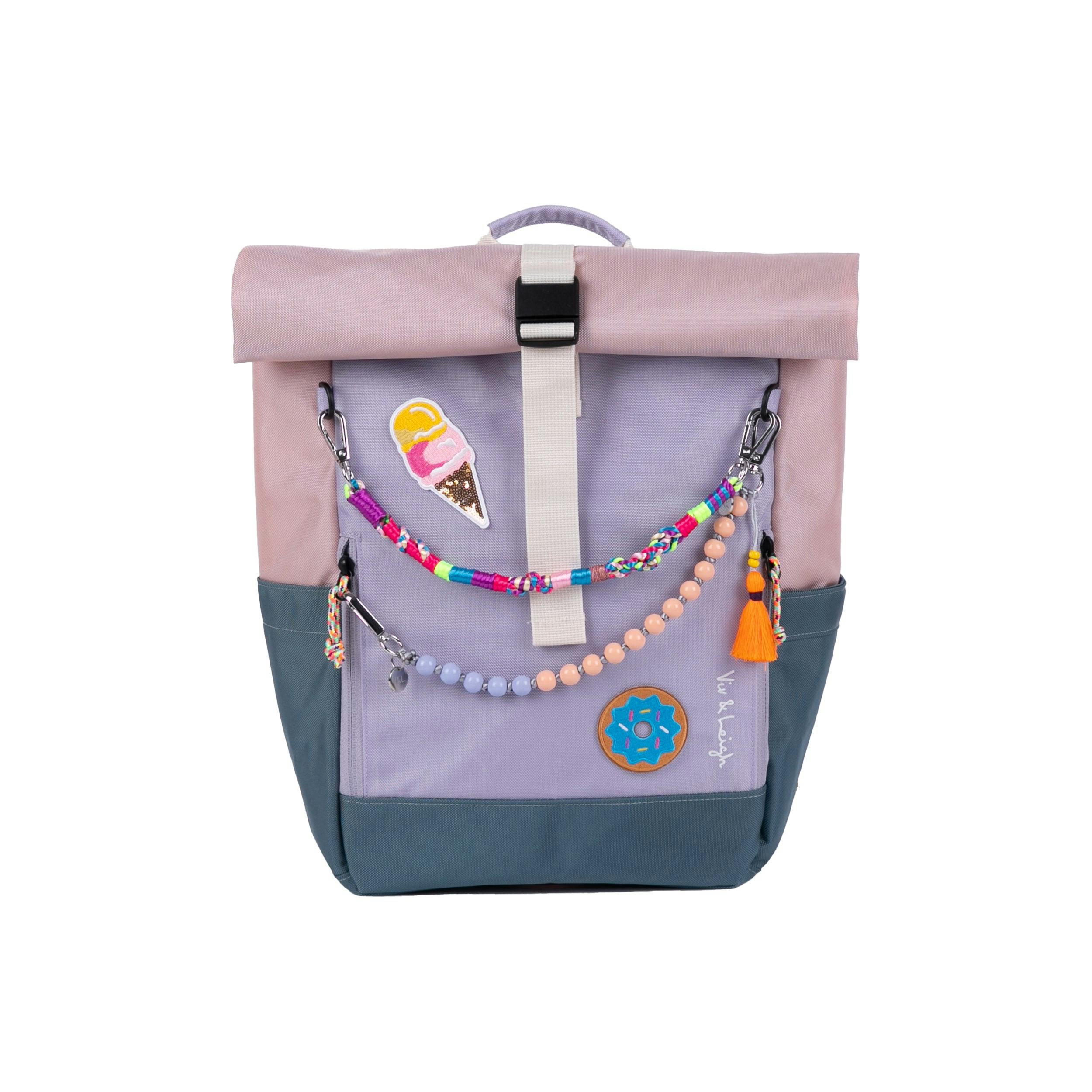 Ari+ Rolltop Backpack Set | Bag Charms