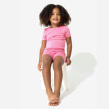 Bubblegum Pink Bamboo Kids Pajama Short Set