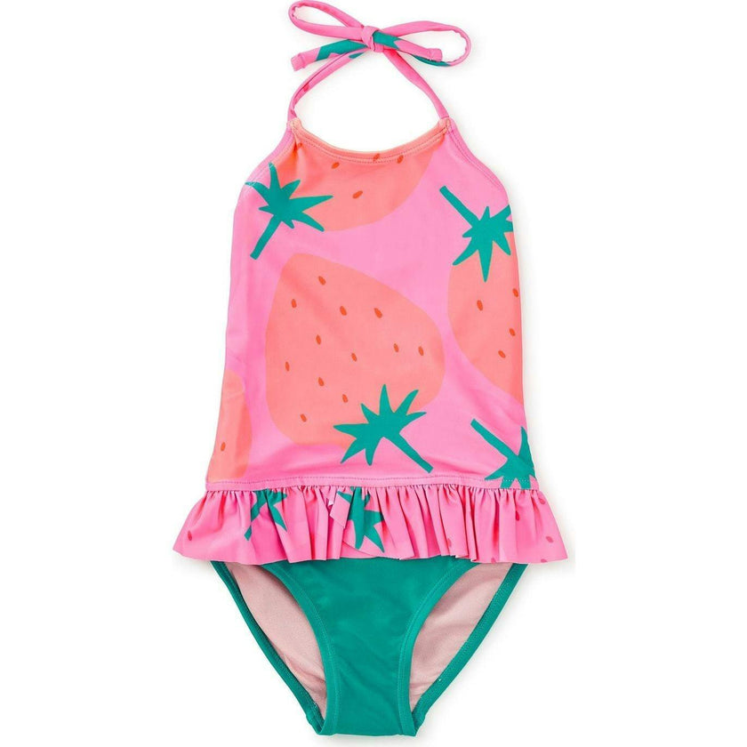 Peplum One-Piece Swimsuit, Pink