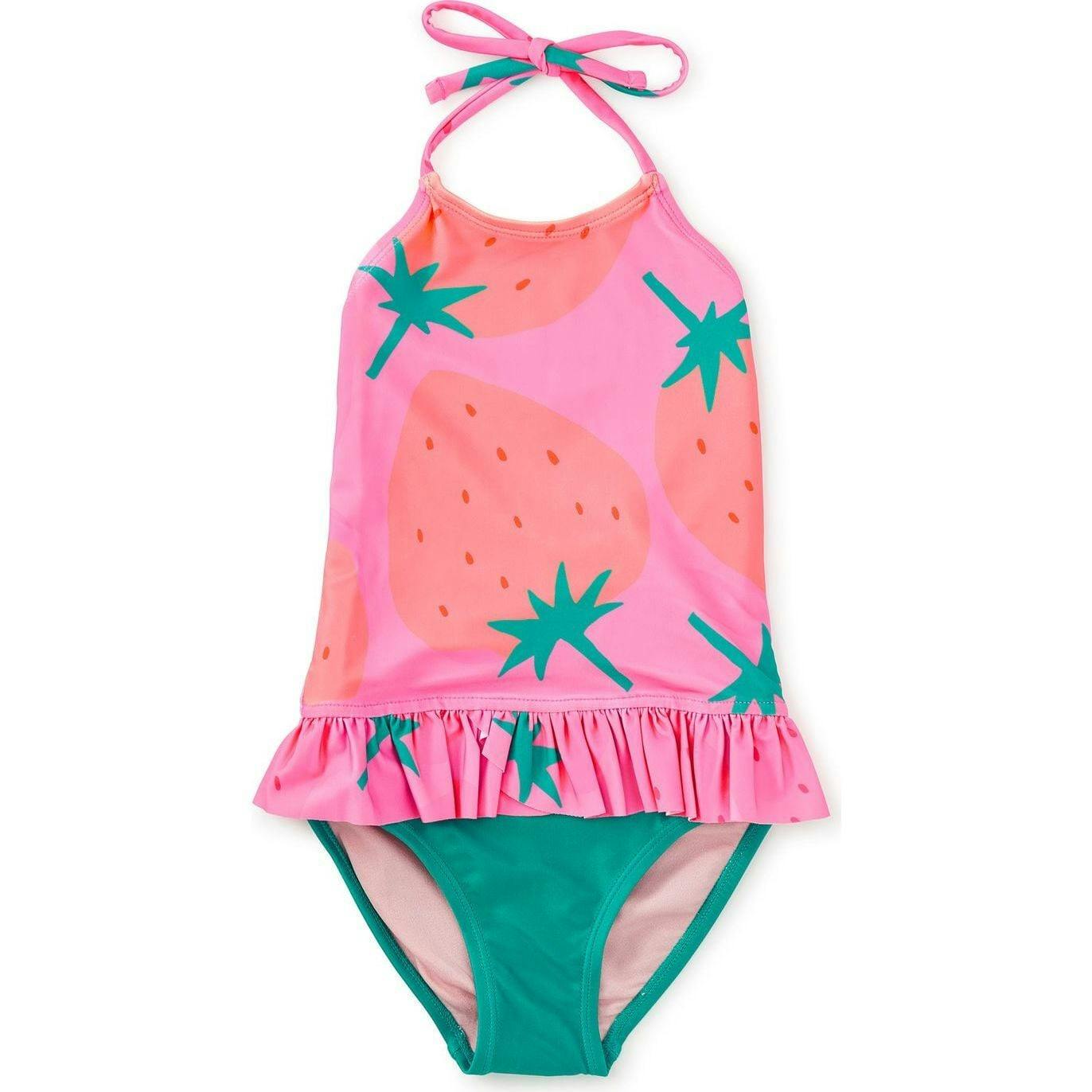 Peplum One-Piece Swimsuit, Pink