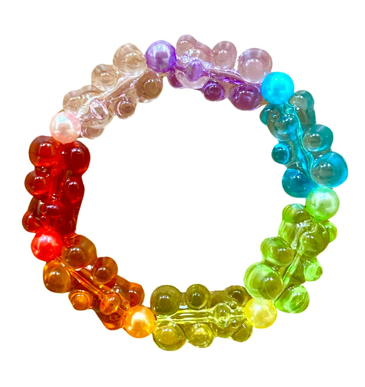 Rainbow Pearl Gummy Bracelet