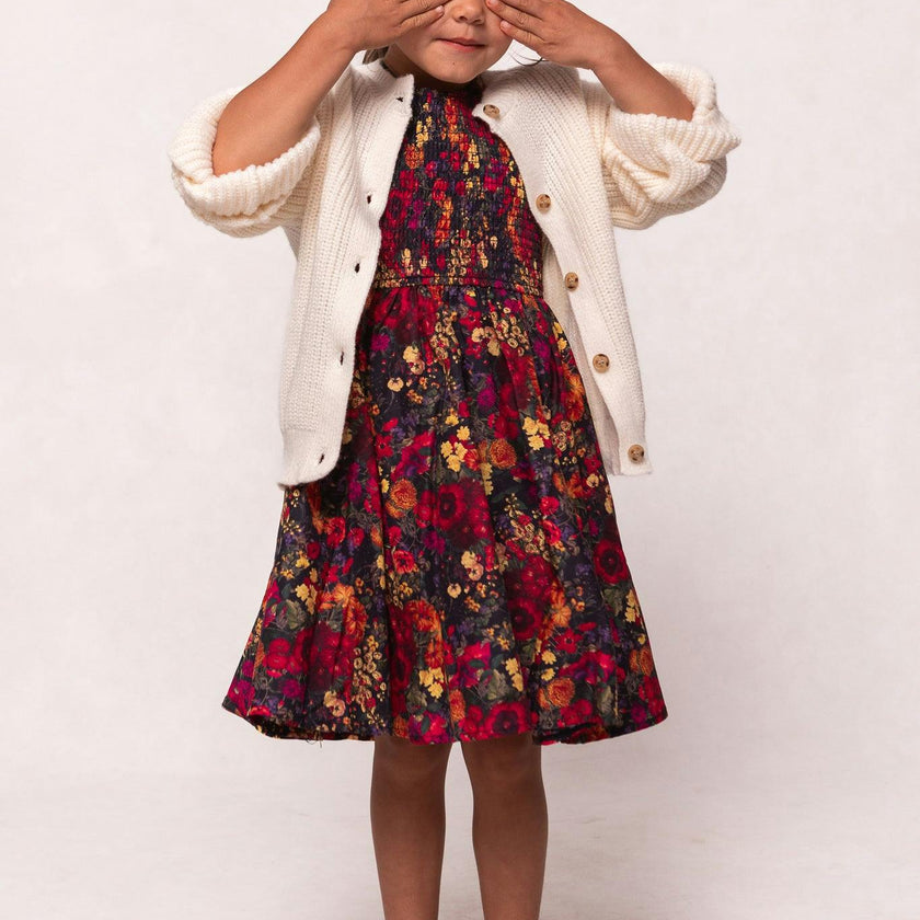 Mini Hattie Dress in Night Garden