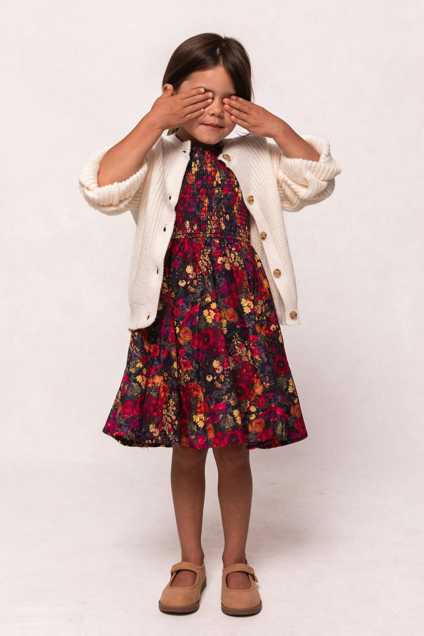 Mini Hattie Dress in Night Garden