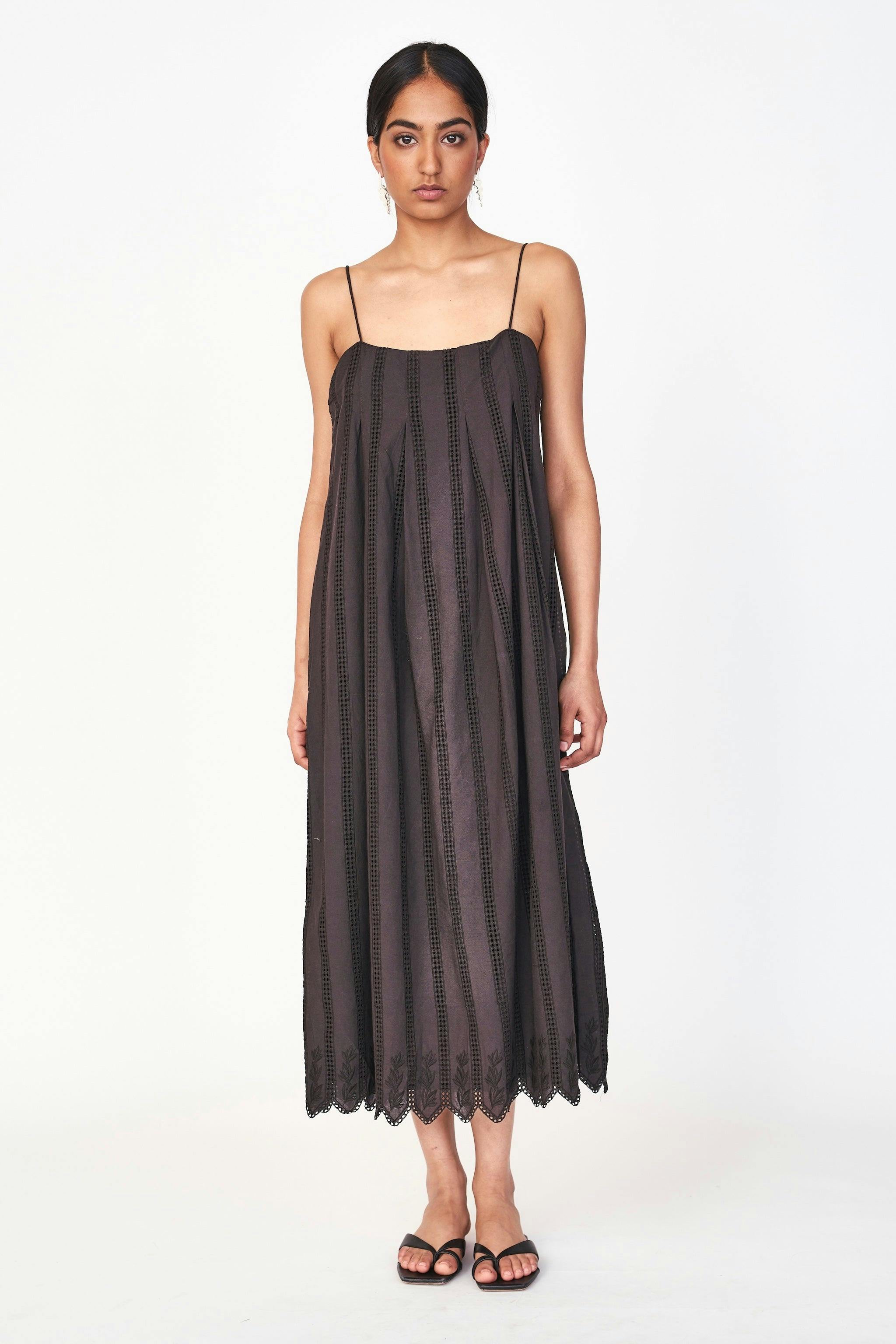 Zuma Dress in Black Vine Eyelet